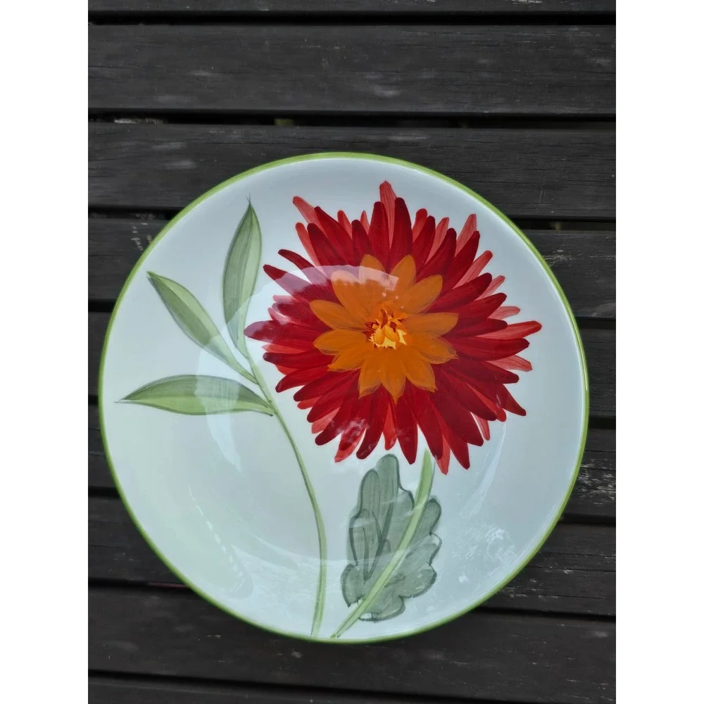 Dansk Handpainted‎ Plate & Mug Set, Tropical Swirls